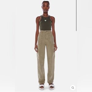 MOTHER Gothic Olive The Private Cargo Sneak Women's Size 26 Green Utility Pants